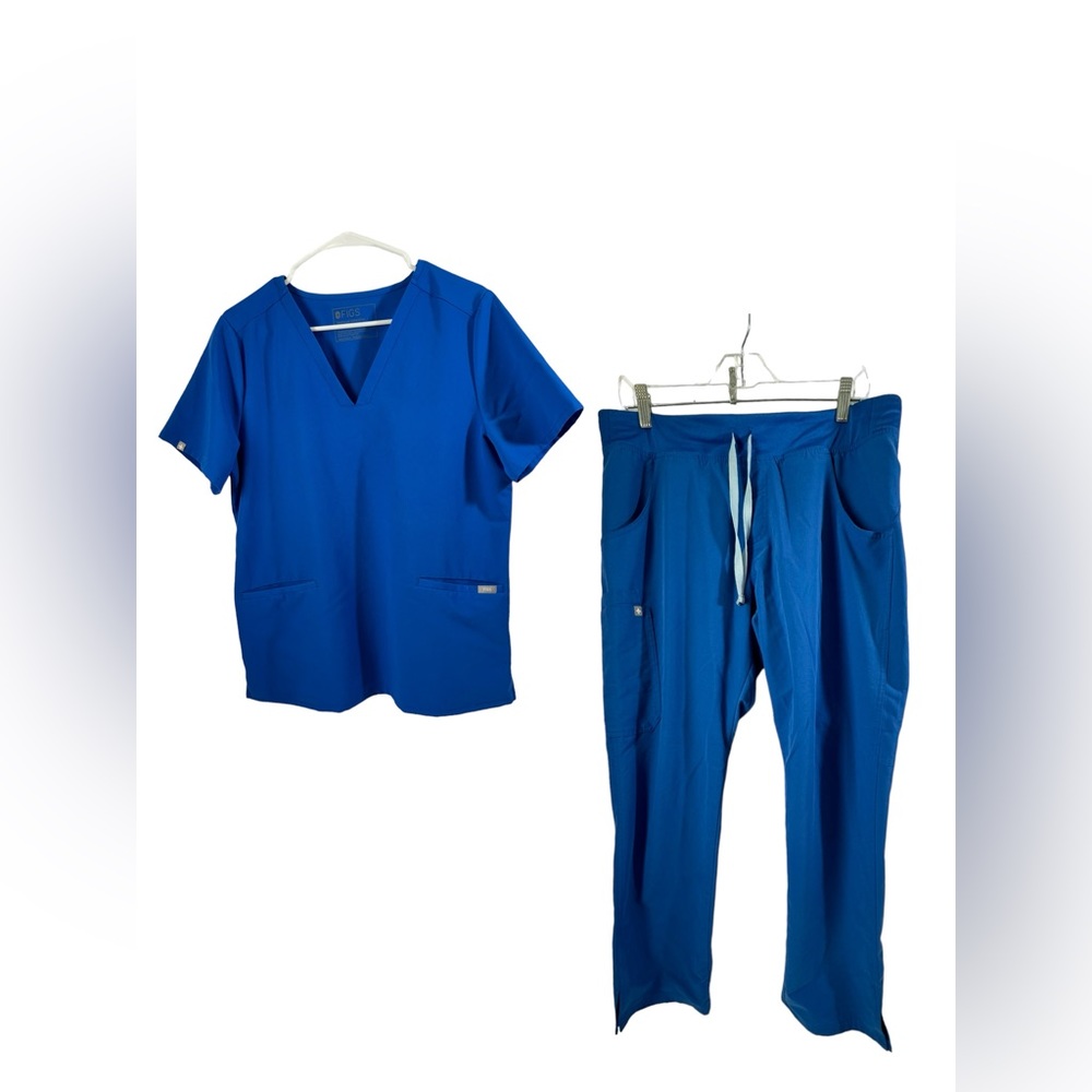 Figs Technical Collection Scrub Set in Blue size large